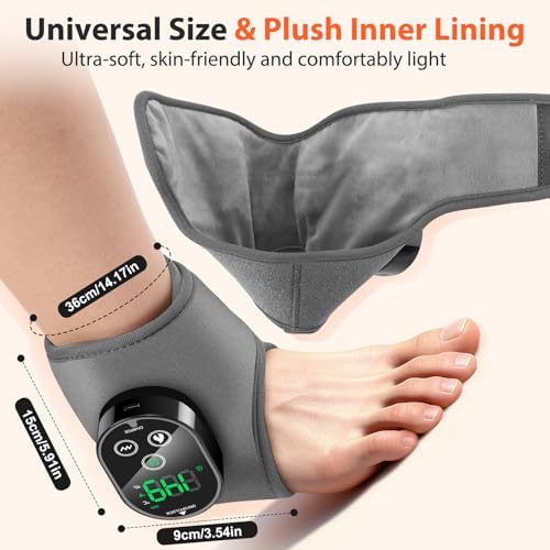 Ankle Heating Pad with Massage, Cordless Heated Ankle Foot Massager for Pain Relief – 4 Heat Levels & 2 Vibrations, Rechargeable Wrap for Plantar Fasciitis, Arthritis, Sports Recovery - Image 4
