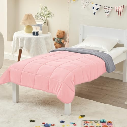 yescool Weighted Throw Blanket 7lbs, 41" x 60", Pink Grey - Image 7