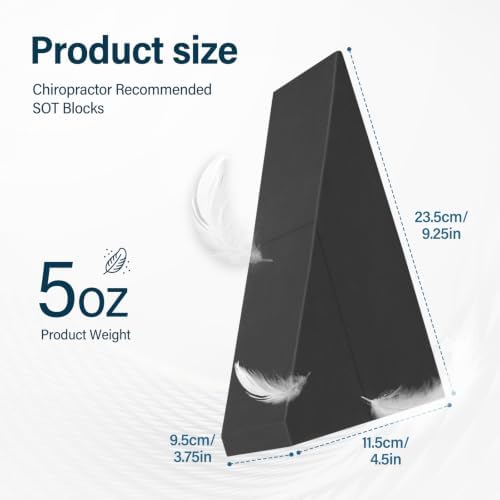Pelvic Sacral SOT Blocks 2pcs, Chiropractic Wedge Blocks for Sacral & Pelvic Support, Dejarnette Style Chiropractor SOT Blocks Physical Therapy Wedges for HIPS - Image 5