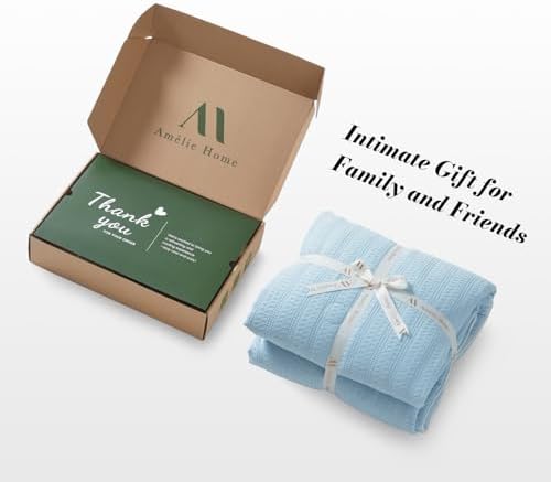 Waffle Cooling Comforter Blanket for Hot Sleepers, Queen Size, Blue - Image 6