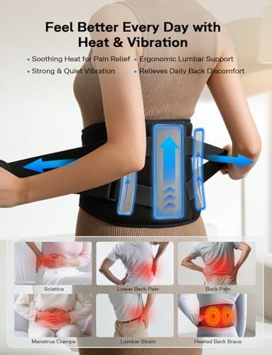 10000mAh Cordless Heating Pad for Back, Portable Lower Back Massager - Image 5