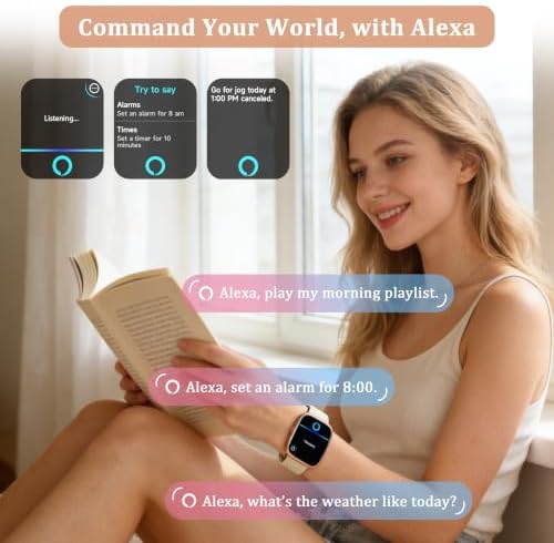 Smart Watch for Women Men, 2026 Upgrade Smartwatch [2 Bands, 44mm case], 1.83" Fitness Tracker Watch Alexa Built-in, Make/Answer Call, HR Sleep Stress Monitor, IP68 Waterproof Step Counter Watch - Image 5
