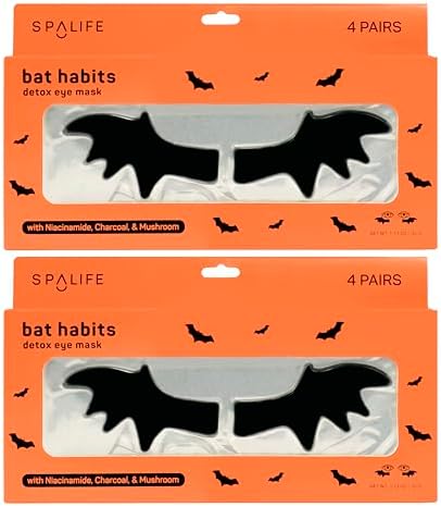 SpaLife Beauty Halloween Hydrogel Under Eye Patches | Halloween Gifts for Women | Eye Patches for Dark Circles | Boo Basket Stuffers for Women & Teens | Undereye Patches for Puffy Eyes | 8 Pairs by SpaLife