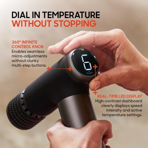 Sharper Image Powerboost Compact Heat & Cold Therapy Percussion Massage Gun - Image 4