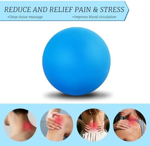 ZUFECY Yoga Ball for Release, 2.5 Inch Silicone Therapy Ball, Deep Tissue Massage for Foot, Shoulder and Back Pain, Handheld Trigger Point Scooch Ball, Exercise Recovery & Physical Therapy Tool - Image 4