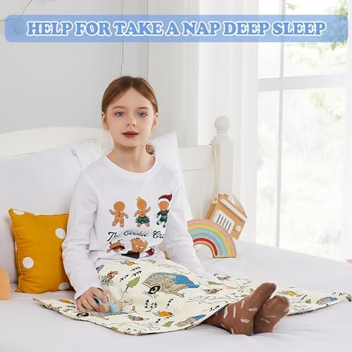 Weighted Blanket - 2 lbs Ivory Forest Heavy Blanket, 20"x30", Small Size Breathable Lap Blanket - Image 6