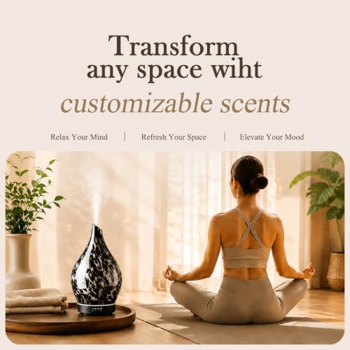 Porseme Essential Oil Diffuser 280ml Handmade Glass Diffuser 7H Runtime - Image 7