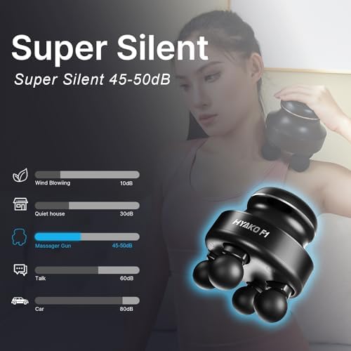 HYAKO F1 Handheld Deep Tissue Massager | Muscle Pain Relief,5 Speed 4 Heads - Image 6