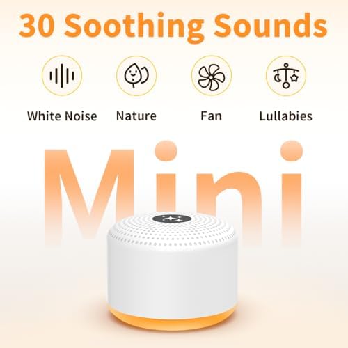 Soothing Sounds White Noise Machine Portable Sleep Machines with 30 Relaxing Sounds 12 Color Options 5 Adjustable Brightness 32 Volume Levels 4 Timer for Baby and Adult Perfect for Home Travel Office - Image 2