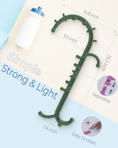 Back and Neck Massager for Pain Relief Deep Tissue, Upgraded Full Body Trigger Point Cane Massage Tools, Therapy Massage Stick Pressure Point Hook, Muscle Knot Remover Tool (Green) - Image 6