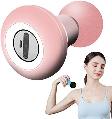 Mini Massage Gun, Portable Mini Massager USB Charging Electric Handheld Personal Massager with 6 Speed Vibration, Deep Tissue Muscle Massager Fascia Gun for Relaxation Muscles Relief Pain (Pink) by Jocaluyia