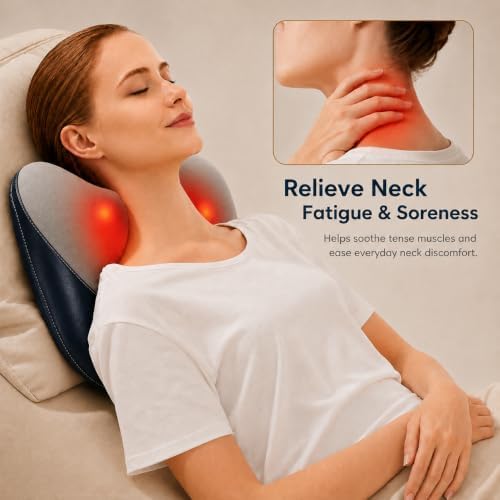 MOUNTRAX 2026 Upgraded, Shiatsu Back Massager with Heat, Gifts for Women Men, Back Massager for Pain Relief Deep Tissue, 3D Kneading Massage Pillow for Back - Image 4