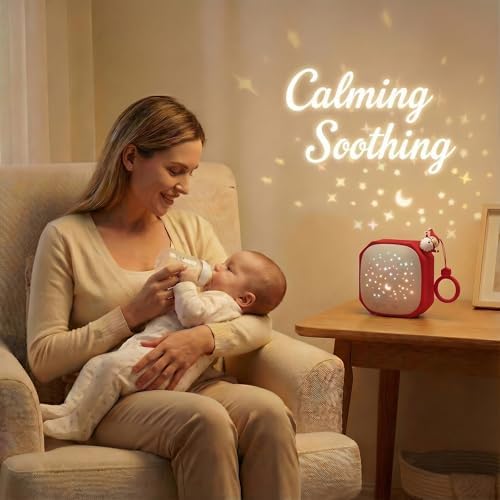 White Noise Sound Machine Baby with Star Projector | Portable Sound Music Soother for Kids & Infants | Perfect Baby Gifts for Christmas Themed Holiday Decor, Car, Travel (Santa Claus) - Image 4