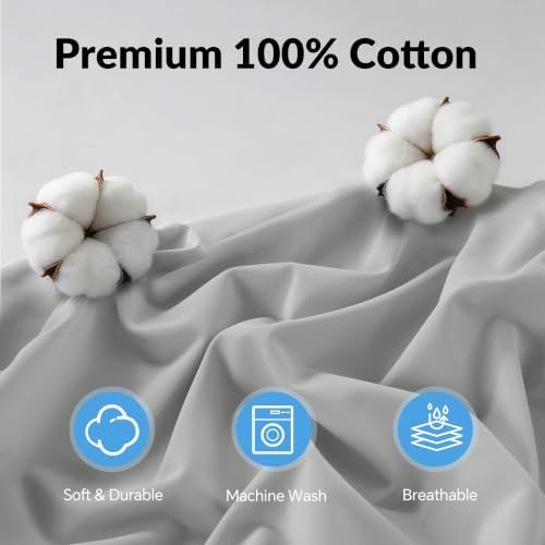 HOMBYS 2 Pack 100% Cotton Cervical Pillowcases (Only Pillowcase) - Image 3