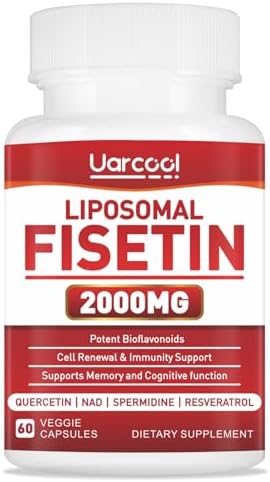 Fisetin Supplement 2000mg for Healthy Aging and Longevity, Skin Health, Brain - Soy Free, Vegetarian - 60 Softgels by Uarcool