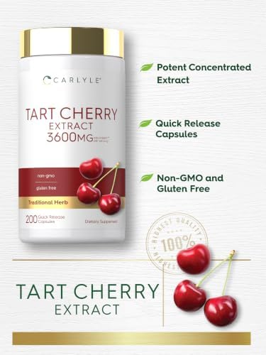 Carlyle Tart Cherry Extract Capsules | 200 Count - Image 4