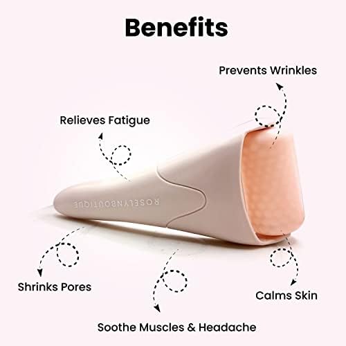 ROSELYNBOUTIQUE Ice Roller for Face & Gua Sha Facial Tools - Wrinkles Fine Lines Puffiness Massager Facial Skin Care Tools - Self Care Gifts for Men Women (Beige) - Image 2