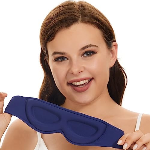 ALASKA BEAR Side Sleeper Sleep Mask, Patented, 100% Blackout, Colbot Blue - Image 5