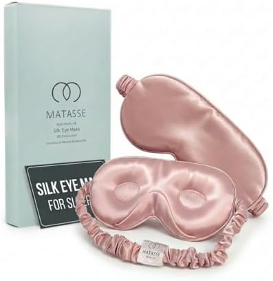 MATASSE 100% Mulberry Silk Sleep Mask, 22 Momme, Pink by MATASSESilkyourlife