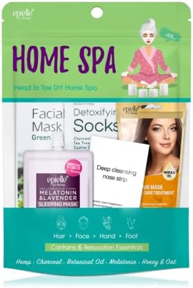 Epielle Home Spa Kit, 6 Relaxation Essentials, Nourishing & Detoxifying for Radiant Skin, At-Home Spa Kit, Self Care Gifts for Women, Korean Skin Care Set, Stocking Stuffers, Thanksgiving Essentials - Image 2