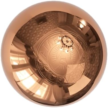 Premium Pure Solid Copper Ball 4 Inch Dia (10 lb 10 Oz) Healing Energy Orb Sphere Mineral Crystal Mental Agility Grounding Movement Therapy Single Pack (4 Inch) by American+Ayurveda