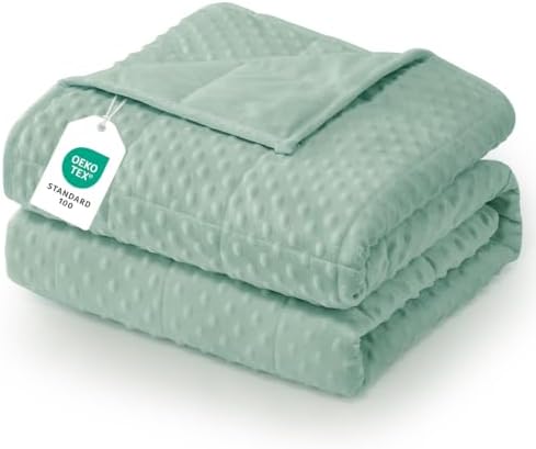 Wemore Weighted Blanket for Adults 20 lbs Queen Size 60"x80" Green by WemoreDirect