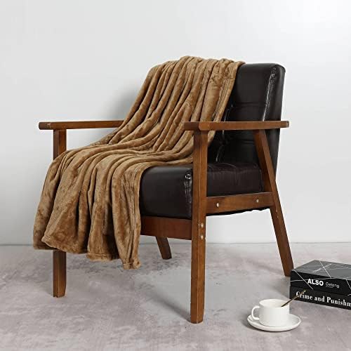 NANPIPER Fleece Blankets, Super Soft Flannel Fuzzy Blanket for Couch, Luxury Cozy Lightweight Microfiber Dog Blanket-Throw Size,Coffee Brown - Image 3