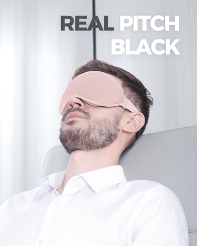MZOO Luxury Sleep Mask, 3D Spacious for Long Lashes Blocking Light - Image 3