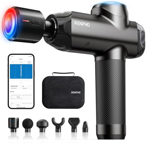 RENPHO Power+ Thermacool Massage Gun with Heat and Cold Head by RENPHO