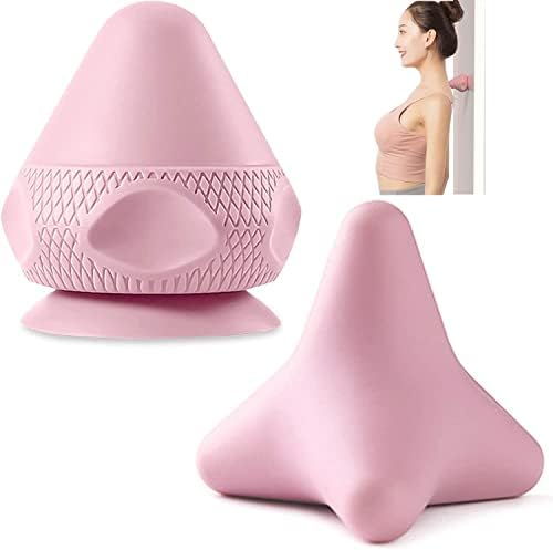 Manual Massage Ball Set, 2 PCS Deep Tissue Trigger Point Massage Myofascial Release Balls, Silicone Physical Therapy Balls, Massage Therapy Tools for Deep Muscles, Sore Muscles, Muscle Knots (Pink) by Jocaluyia