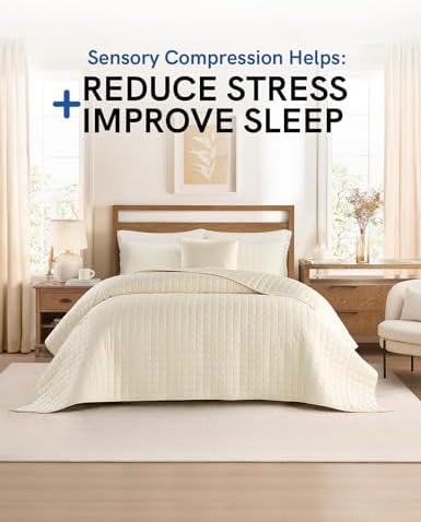 YnM Cooling Weighted Blanket for Adults, 17lbs Heavy Bed Throw for One Person of 160lbs, Perfect for Hot Sleepers or Warm Climates with Rayon/Glass Beads(60x80 Inches, Queen Bed, Champagne Beige) - Image 2