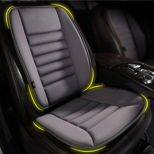 kingphenix Car Seat Cushion with Back Support Pillow, Memory Foam, Grey by kingphenix