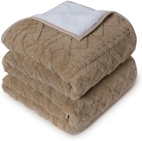 Drewin 20lbs Weighted Blanket Queen Size for Adults,Brownish White,60"x80" - Image 2