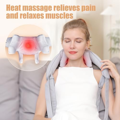 MASGRE Shiatsu Neck and Shoulder Massager, Cordless Back Massager with Heat - Image 3