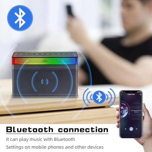 White Noise Sound Machine, Portable Sound Machine with 70 Soothing Sounds,Baby Night Light with Memory Function for Heavy Sleepers Kids Adult Home Office - Image 3