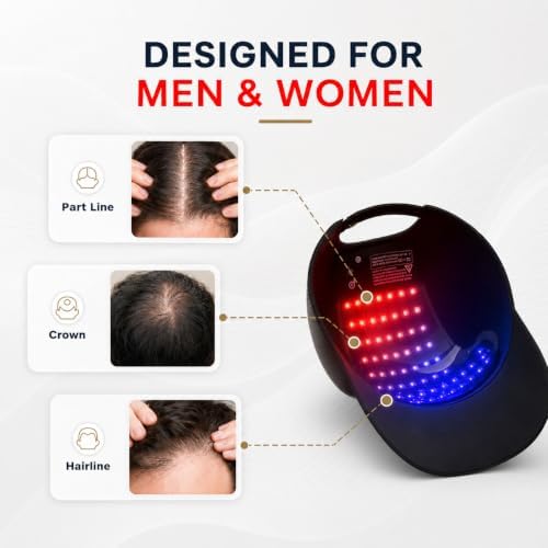 FDA Cleared 660nm Red Light Therapy Cap for Hair Growth, Rechargeable Hair Growth Cap for Men & Women, Adjustable Cordless Design for All Hair Types, At-Home Scalp Care - Image 4