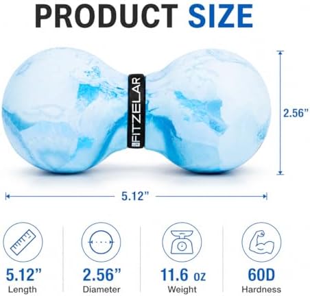 FITZELAR Double Lacrosse Massage Ball for Myofascial Release, Quality Certification, Massage Deep Tissue for Waist Back Feet, Trigger Point Therapy, Muscle Knots, Peanut Massage Ball for Muscle Pain - Image 5
