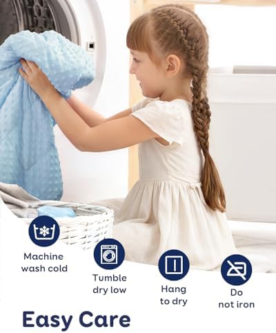 Kivik 5lbs Weighted Blanket, Cooling Soft Minky Dot Heavy Blankets, 36"x48" - Image 7