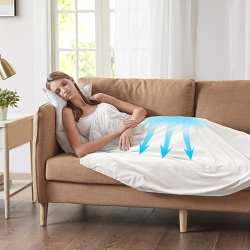 Degrees of Comfort Weighted Blanket 12 Pounds for Adult, Soft Plush to Sherpa Heavy Blankets, 48x72 Twin Size, 12lbs, Ivory - Image 2