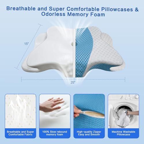 Pain Relief Cervical Pillow for Neck Support,Adjustable Ergonomic Pillow - Image 6