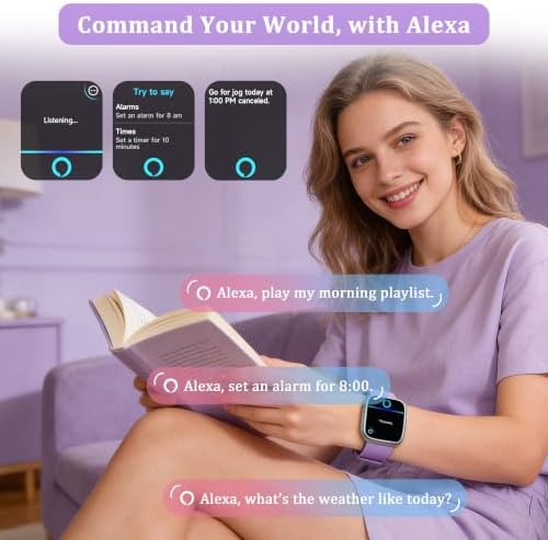 Smart Watch for Women Men, 2026 Upgrade Smartwatch [2 Bands, 44mm case], 1.83" Fitness Tracker Watch Alexa Built-in, Make/Answer Call, HR Sleep Stress Monitor, IP68 Waterproof Step Counter Watch - Image 5