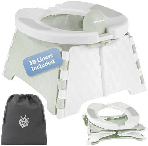 Jool Baby Portable Potty Training Chair with Travel Bag and 30 Liners, Foldable, Indoor/Outdoor Use, Camping (Sage) by Unknown