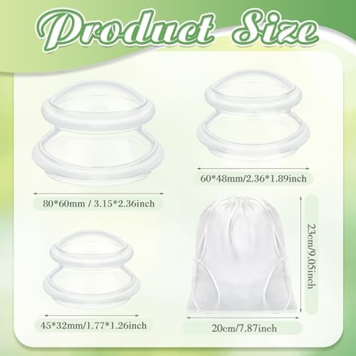 TrelaCo 6 Pcs Silicone Cupping Kit for Massage Therapy,Clear - Image 2