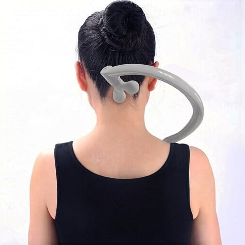 Portable Self Massage Tool - Portable Trigger Point Therapy for Back and Neck, 7.21 * 14in Lower Back Massager, Myofascial Release Tool & Deep Tissue Muscle Massage Stick, Shoulder Leg Feet-Sage Grey - Image 4