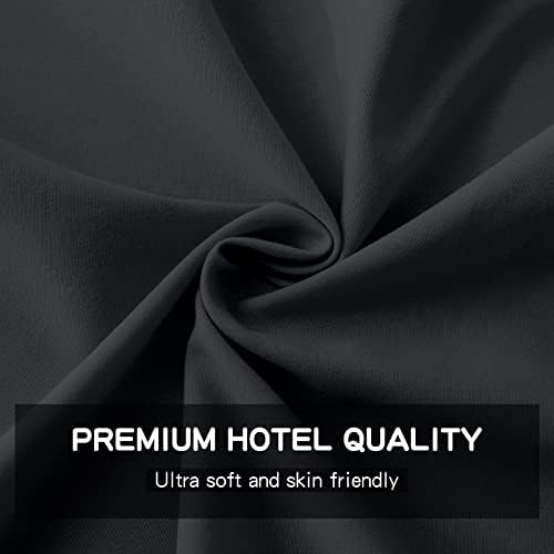 FreshCulture Queen Flat Sheet - Brushed Microfiber Top Sheet - Ultra Soft & Breathable - Wrinkle-Free - Easy Care - Queen, Black - Image 3