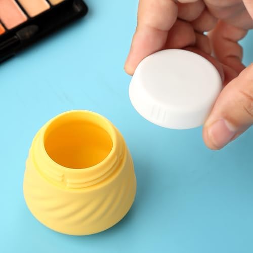 Gemice Silicone Cream Jars TSA Approved Travel Size Containers with Toiletry Bag, Wide Mouth Leak-proof Travel Accessories with Lid for Cosmetic Cream (4 Pack) - Image 3