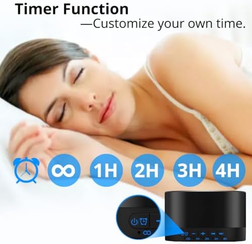 Magicteam Sound White Noise Machine with 20 Non Looping Natural Soothing Sounds and Memory Function 32 Levels of Volume Powered by AC or USB and Sleep Sound Timer Therapy for Baby Kids Adults - Image 3