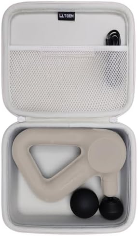 LTGEM Massage Case Compatible with TheraGun Relief Handheld Percussion Massage Gun/Neck/Back/Leg/Shoulder Massage Gun - Travel Protective Carrying Storage Bag, Khaki(Case Only) by LTGEM