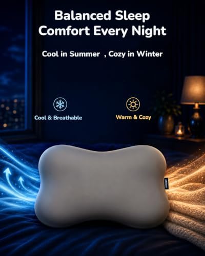 Cervical Neck Pillow for Sleeping, Memory Foam Pillows, Grey - Image 5