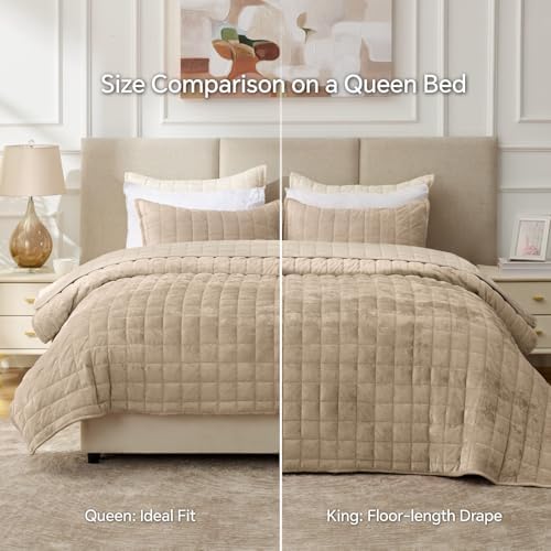 BEDELITE Velvet Quilt Set Queen Size, Luxury Velvet Comforter Bedding - Image 6